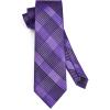 image:imageHISDERN Ties for Men Formal Business Plaid Checked Mens Ties and Pocket Square Set Classic Wedding Necktie HandkerchiefF2purple  Black