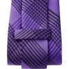 image:imageHISDERN Ties for Men Formal Business Plaid Checked Mens Ties and Pocket Square Set Classic Wedding Necktie HandkerchiefF2purple  Black