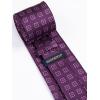 image:imageHISDERN Ties for Men Formal Business Plaid Checked Mens Ties and Pocket Square Set Classic Wedding Necktie HandkerchiefF2purple