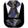 image:imageHISDERN Paisley Ties for Men Solid Tie Handkerchief Floral Mens Necktie amp Pocket Square Set Wedding Classic Mens TiesNavygold