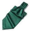 image:imageHISDERN Dark Green Mens Neck Tie Pocket Square Set Emerald Green Silk Ascot Ties for Men