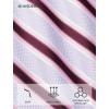 image:imageHISDERN Ties for Men Silk Stripe Plaid Tie Pocket Square Cufflinks Set Classic Necktie Formal Wedding BusinessLavender  Red  Pink