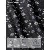 image:imageHISDERN Ties for Men Paisley Tie and Pocket Square Cufflinks Set Formal Classic Floral Necktie Handkerchief Wedding PartyFblackWhite Floral