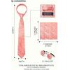 image:imageHISDERN Ties for Men Paisley Tie and Pocket Square Cufflinks Set Formal Classic Floral Necktie Handkerchief Wedding PartyPpink Paisley