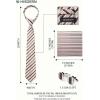 image:imageHISDERN Ties for Men Paisley Tie and Pocket Square Cufflinks Set Formal Classic Floral Necktie Handkerchief Wedding PartySbrownChampagne