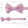 image:imageHISDERN Pretied Bow Ties for Men Adjustable Mens Bowtie and Pocket Square Cufflinks Set for Wedding Party PromA3hot Pink  Black