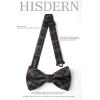 image:imageHISDERN Pretied Bow Ties for Men Adjustable Mens Bowtie and Pocket Square Cufflinks Set for Wedding Party PromD2dark Green Blue Plaid