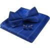 image:imageHISDERN Pretied Bow Ties for Men Adjustable Mens Bowtie and Pocket Square Cufflinks Set for Wedding Party PromF2royal Blue Plaid