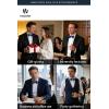 image:imageHISDERN Pretied Bow Ties for Men Adjustable Mens Bowtie and Pocket Square Cufflinks Set for Wedding Party PromF3navy Blue Paisley