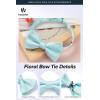 image:imageHISDERN Pretied Bow Ties for Men Adjustable Mens Bowtie and Pocket Square Cufflinks Set for Wedding Party PromIaqua