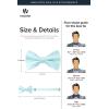 image:imageHISDERN Pretied Bow Ties for Men Adjustable Mens Bowtie and Pocket Square Cufflinks Set for Wedding Party PromIaqua