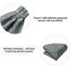 image:imageHISDERN Ascot Ties for Men Paisley Floral Ascot and Pocket Square Set Classic Self Tie Mens Cravat Handkerchief for WeddingA13silver
