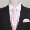 image:imageHISDERN Ascot Ties for Men Paisley Floral Ascot and Pocket Square Set Classic Self Tie Mens Cravat Handkerchief for WeddingA14pink
