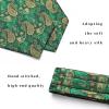 image:imageHISDERN Ascot Ties for Men Paisley Floral Ascot and Pocket Square Set Classic Self Tie Mens Cravat Handkerchief for WeddingA18green2