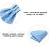 image:imageHISDERN Ascot Ties for Men Paisley Floral Ascot and Pocket Square Set Classic Self Tie Mens Cravat Handkerchief for WeddingA19light Blue