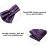 image:imageHISDERN Ascot Ties for Men Paisley Floral Ascot and Pocket Square Set Classic Self Tie Mens Cravat Handkerchief for WeddingA21purpleViolet
