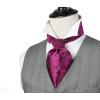 image:imageHISDERN Ascot Ties for Men Paisley Floral Ascot and Pocket Square Set Classic Self Tie Mens Cravat Handkerchief for WeddingA22hot Pink