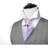 image:imageHISDERN Ascot Ties for Men Paisley Floral Ascot and Pocket Square Set Classic Self Tie Mens Cravat Handkerchief for WeddingA23lavender
