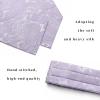 image:imageHISDERN Ascot Ties for Men Paisley Floral Ascot and Pocket Square Set Classic Self Tie Mens Cravat Handkerchief for WeddingA23lavender