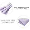image:imageHISDERN Ascot Ties for Men Paisley Floral Ascot and Pocket Square Set Classic Self Tie Mens Cravat Handkerchief for WeddingA23lavender