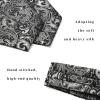 image:imageHISDERN Ascot Ties for Men Paisley Floral Ascot and Pocket Square Set Classic Self Tie Mens Cravat Handkerchief for WeddingA26blackSliver
