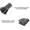 image:imageHISDERN Ascot Ties for Men Paisley Floral Ascot and Pocket Square Set Classic Self Tie Mens Cravat Handkerchief for WeddingA26blackSliver