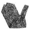 image:imageHISDERN Ascot Ties for Men Paisley Floral Ascot and Pocket Square Set Classic Self Tie Mens Cravat Handkerchief for WeddingA26blackSliver