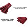 image:imageHISDERN Ascot Ties for Men Paisley Floral Ascot and Pocket Square Set Classic Self Tie Mens Cravat Handkerchief for WeddingA29red 3