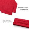 image:imageHISDERN Ascot Ties for Men Paisley Floral Ascot and Pocket Square Set Classic Self Tie Mens Cravat Handkerchief for WeddingA2red