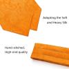 image:imageHISDERN Ascot Ties for Men Paisley Floral Ascot and Pocket Square Set Classic Self Tie Mens Cravat Handkerchief for WeddingA3orange