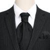 image:imageHISDERN Ascot Ties for Men Paisley Floral Ascot and Pocket Square Set Classic Self Tie Mens Cravat Handkerchief for WeddingA7black