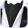 image:imageHISDERN Ascot Ties for Men Paisley Floral Ascot and Pocket Square Set Classic Self Tie Mens Cravat Handkerchief for WeddingA7black