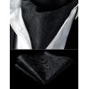 image:imageHISDERN Ascot Ties for Men Paisley Floral Ascot and Pocket Square Set Classic Self Tie Mens Cravat Handkerchief for WeddingA7black