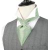 image:imageHISDERN Mens Silk Ascot Tie amp Pocket Square Set Sage Green Formal Cravat Necktie for Wedding Party with Elegant Box