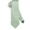 image:imageHISDERN Ties for Men Plaid Checkered Tie with Pocket Square Woven Business Formal Necktie Handkerchief Set Wedding PartyBgreen 5