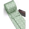image:imageHISDERN Ties for Men Plaid Checkered Tie with Pocket Square Woven Business Formal Necktie Handkerchief Set Wedding PartyBgreen 5