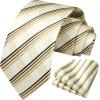 image:imageHISDERN Ties for Men Plaid Checkered Tie with Pocket Square Woven Business Formal Necktie Handkerchief Set Wedding PartyByellow 2