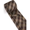 image:imageHISDERN Ties for Men Plaid Checkered Tie with Pocket Square Woven Business Formal Necktie Handkerchief Set Wedding PartyCbrown2