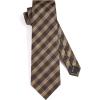 image:imageHISDERN Ties for Men Plaid Checkered Tie with Pocket Square Woven Business Formal Necktie Handkerchief Set Wedding PartyCbrown2
