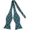 image:imageBow Ties for Men Check Plaid Self Tie Bow Tie and Pocket Square Bowtie Formal Tuxedo Wedding Bowties Handkerchief SetD07green Black
