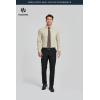 image:imageHISDERN 503 Mens Dress Shirt Slim Fit Long Sleeve Button Down Wrinkle Free Set with Tie Pocket Square Formal Business WeddingBeigeBrown