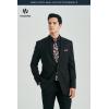 image:imageHISDERN 503 Mens Dress Shirt Slim Fit Long Sleeve Button Down Wrinkle Free Set with Tie Pocket Square Formal Business WeddingBlackFloral