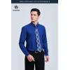 image:imageHISDERN 503 Mens Dress Shirt Slim Fit Long Sleeve Button Down Wrinkle Free Set with Tie Pocket Square Formal Business WeddingBlue2Plaid