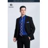 image:imageHISDERN 503 Mens Dress Shirt Slim Fit Long Sleeve Button Down Wrinkle Free Set with Tie Pocket Square Formal Business WeddingBlue2Plaid