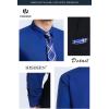 image:imageHISDERN 503 Mens Dress Shirt Slim Fit Long Sleeve Button Down Wrinkle Free Set with Tie Pocket Square Formal Business WeddingBlue2Plaid