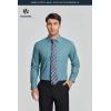 image:imageHISDERN 503 Mens Dress Shirt Slim Fit Long Sleeve Button Down Wrinkle Free Set with Tie Pocket Square Formal Business WeddingBlue3Striped