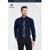 image:imageHISDERN 503 Mens Dress Shirt Slim Fit Long Sleeve Button Down Wrinkle Free Set with Tie Pocket Square Formal Business WeddingBlue4Paisley