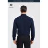 image:imageHISDERN 503 Mens Dress Shirt Slim Fit Long Sleeve Button Down Wrinkle Free Set with Tie Pocket Square Formal Business WeddingBlue4Paisley