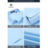 image:imageHISDERN 503 Mens Dress Shirt Slim Fit Long Sleeve Button Down Wrinkle Free Set with Tie Pocket Square Formal Business WeddingBlueStriepd