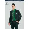 image:imageHISDERN 503 Mens Dress Shirt Slim Fit Long Sleeve Button Down Wrinkle Free Set with Tie Pocket Square Formal Business WeddingGreen2Paisley